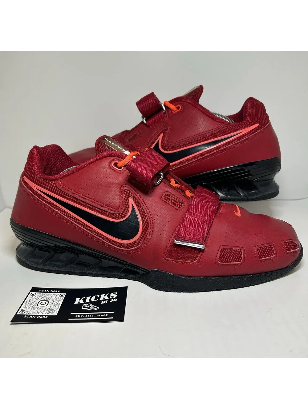 Nike Romaleos 2 Weight Lifting Red Black - Size 11.5 - (476927-606)